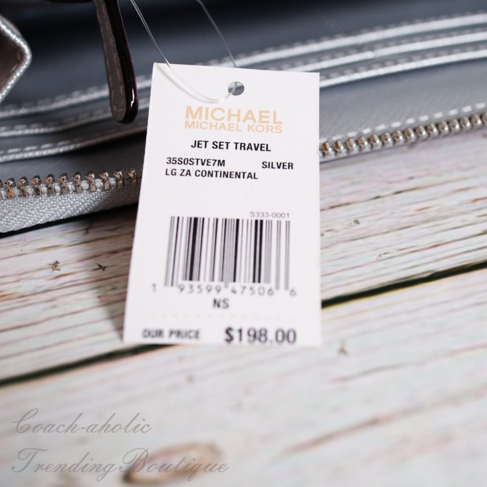 NWT Michael Kors Iridescent Hologram Zip Wallet - Picture 7 of 8